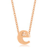 Rosegold Finish Initial E Pendant