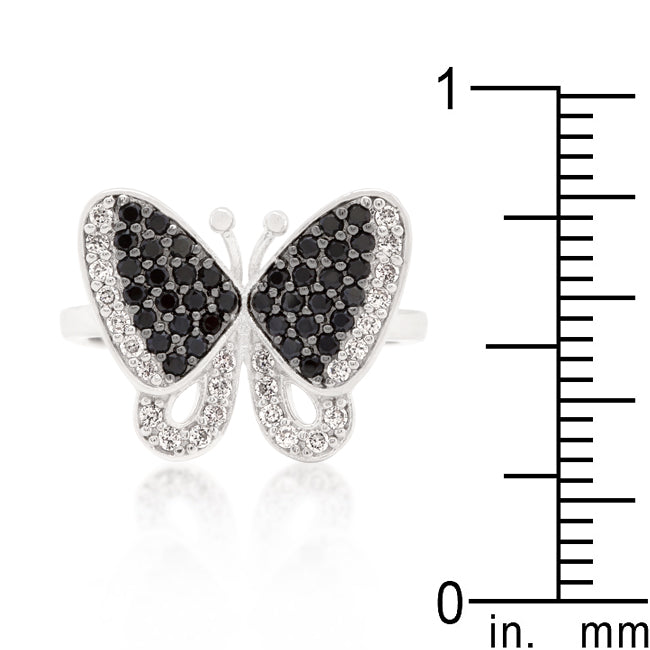 Cubic zirconia butterfly on sale ring